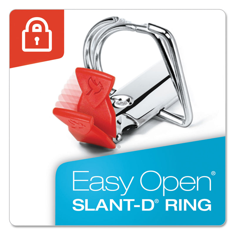 Cardinal Premier Easy Open ClearVue Locking Slant-D Ring Binder, 3 Rings, 5" Capacity, 11 x 8.5, White