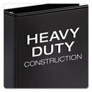 Cardinal Premier Easy Open ClearVue Locking Round Ring Binder, 3 Rings, 2" Capacity, 11 x 8.5, Black