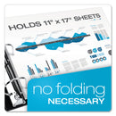 Cardinal ClearVue Slant-D Ring Binder, 3 Rings, 1.5" Capacity, 11 x 17, White