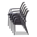 Alera TCE Series Mesh Guest Stacking Chair, 26" x 25.6" x 36.2", Black