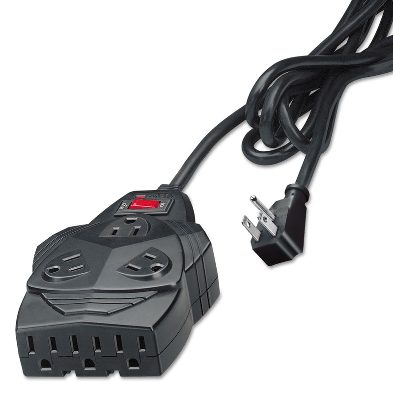 Fellowes Mighty 8 Surge Protector, 8 AC Outlets, 6 ft Cord, 1,300 J, Black