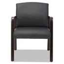 Alera Reception Lounge WL Series Guest Chair, 24.21" x 24.8" x 32.67", Black Seat/Back, Espresso Base