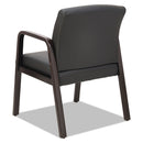 Alera Reception Lounge WL Series Guest Chair, 24.21" x 24.8" x 32.67", Black Seat/Back, Espresso Base