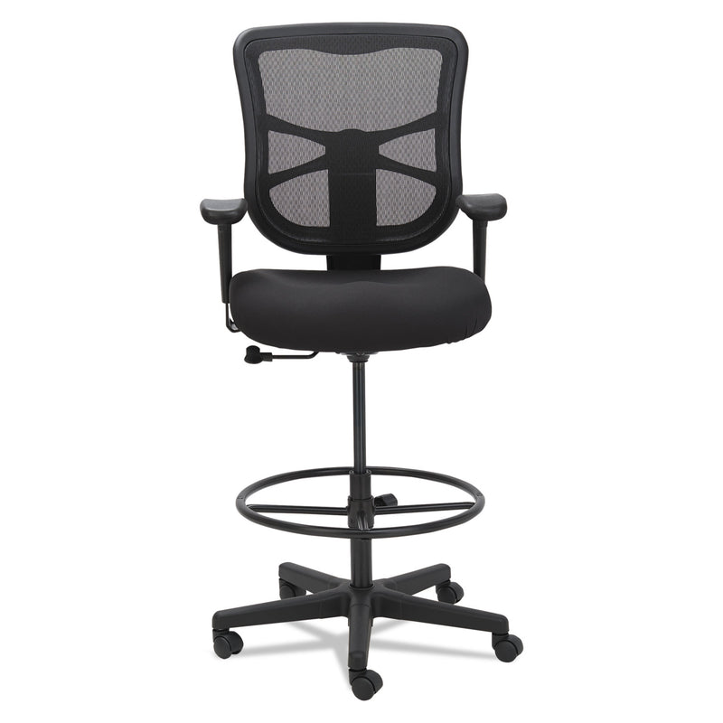 Alera Elusion Series Mesh Stool, Supports Up to 275 lb, 22.6" to 31.6" Seat Height, Black