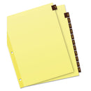 Avery Preprinted Red Leather Tab Dividers with Clear Reinforced Edge, 12-Tab, Jan. to Dec., 11 x 8.5, Buff, 1 Set