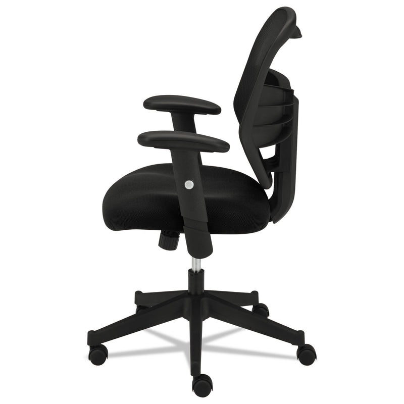 HON VL531 Mesh High-Back Task Chair with Adjustable Arms, Supports Up to 250 lb, 18" to 22" Seat Height, Black