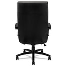 HON Validate Big and Tall Leather Chair, Supports Up to 450 lb, 18.75" to 21.5" Seat Height, Black