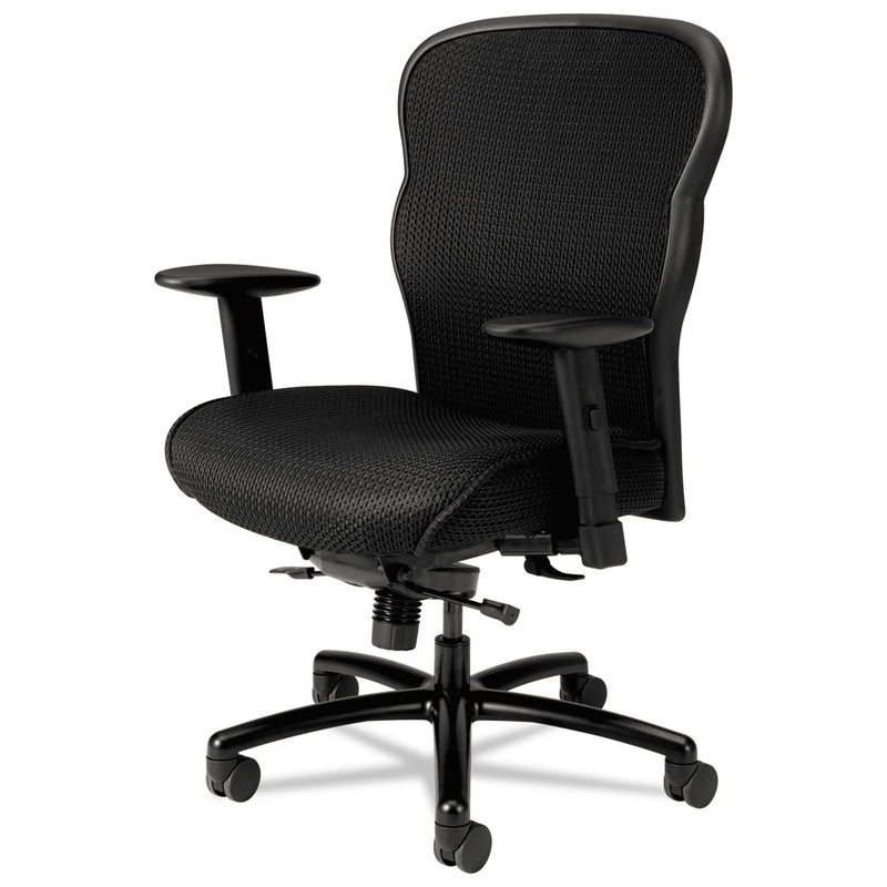 HON Wave Mesh Big and Tall Chair, Supports Up to 450 lb, 19.25" to 22.25" Seat Height, Black