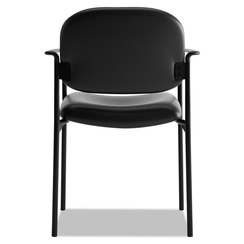 HON VL616 Stacking Guest Chair with Arms, Supports Up to 250 lb, Black