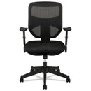 HON VL531 Mesh High-Back Task Chair with Adjustable Arms, Supports Up to 250 lb, 18" to 22" Seat Height, Black