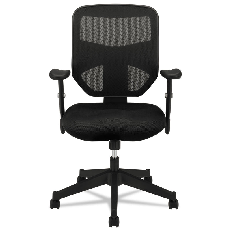 HON VL531 Mesh High-Back Task Chair with Adjustable Arms, Supports Up to 250 lb, 18" to 22" Seat Height, Black