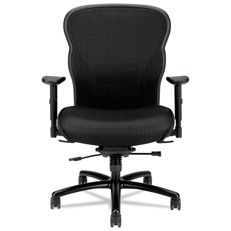 HON Wave Mesh Big and Tall Chair, Supports Up to 450 lb, 19.25" to 22.25" Seat Height, Black