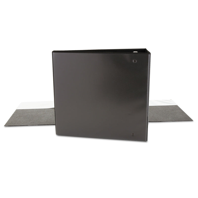 Universal Slant D-Ring View Binder, 3 Rings, 4" Capacity, 11 x 8.5, Black