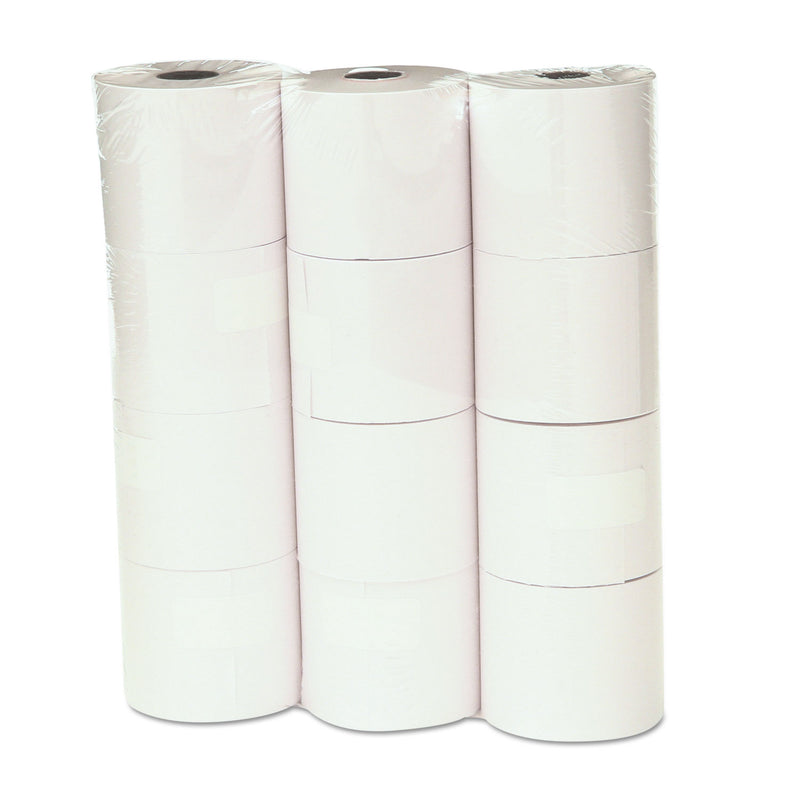 Universal Impact and Inkjet Print Bond Paper Rolls, 0.5" Core, 2.25" x 130 ft, White, 12/Pack