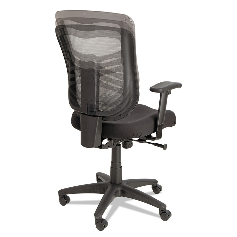 Alera Elusion Series Mesh Mid-Back Swivel/Tilt Chair, Supports 275lb, 17.9" to 21.8" Seat, Black Seat, White Back, Black Base