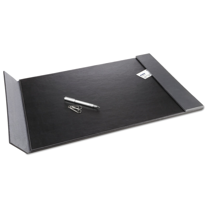Artistic Monticello Desk Pad, with Fold-Out Sides, 24 x 19, Black