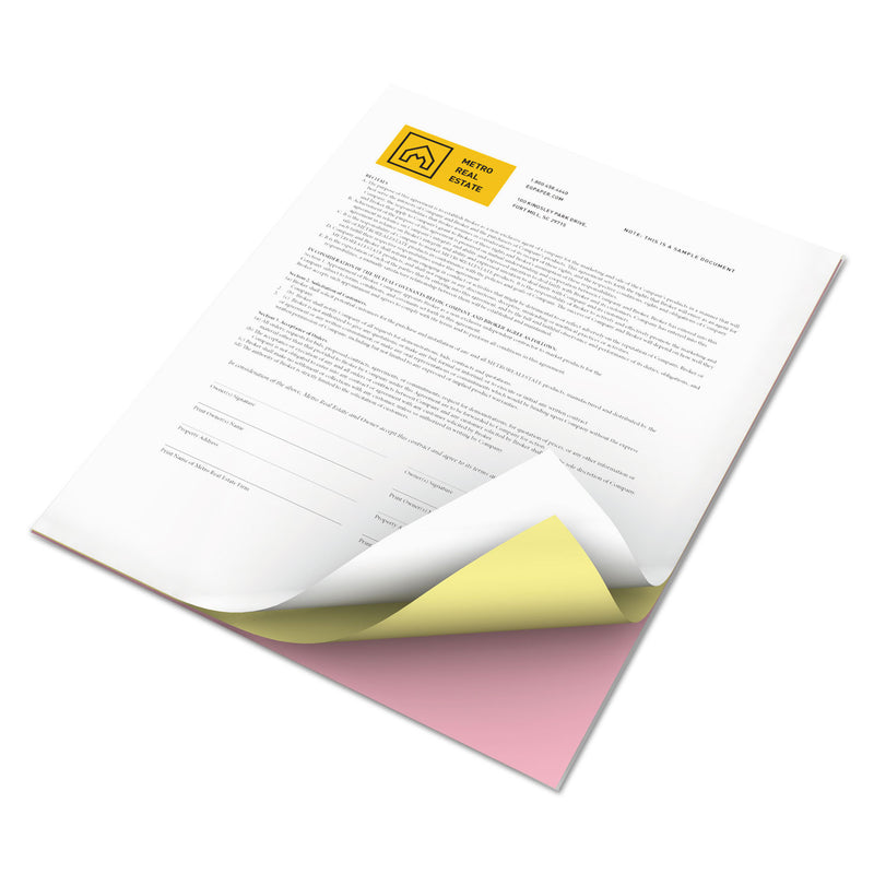 xerox Revolution Carbonless 3-Part Paper, 8.5 x 11, Pink/Canary/White, 5,010/Carton