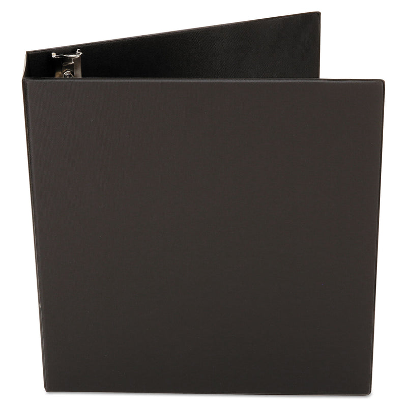 Universal Deluxe Non-View D-Ring Binder with Label Holder, 3 Rings, 2" Capacity, 11 x 8.5, Black