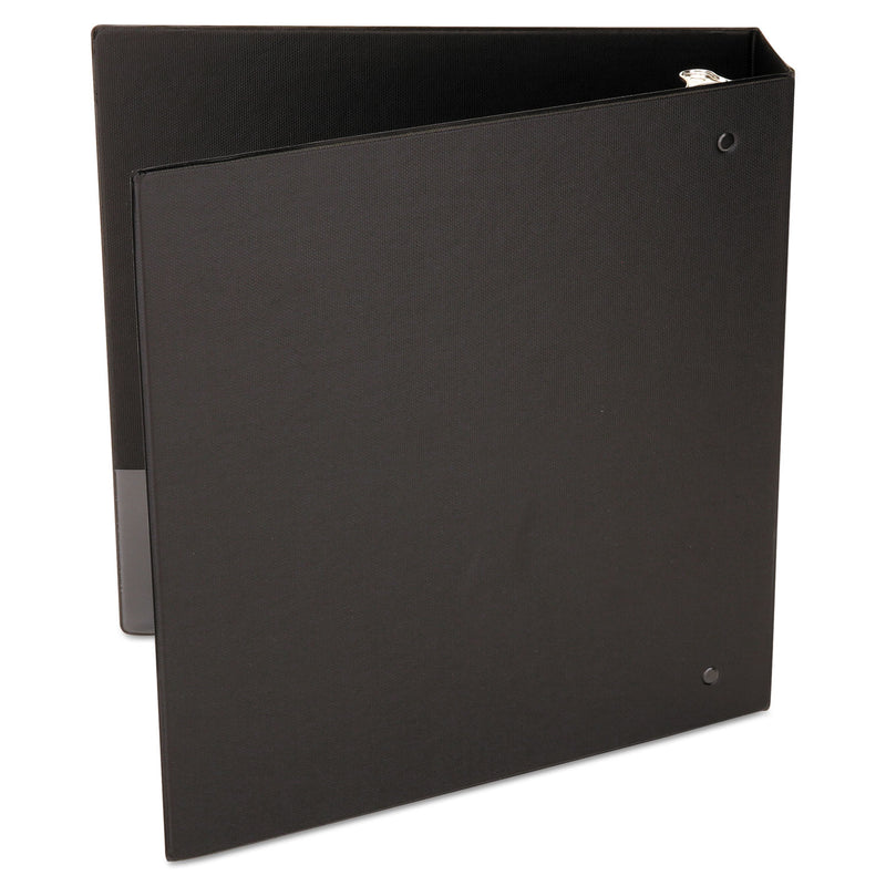 Universal Deluxe Non-View D-Ring Binder with Label Holder, 3 Rings, 2" Capacity, 11 x 8.5, Black