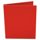 Universal Economy Non-View Round Ring Binder, 3 Rings, 0.5" Capacity, 11 x 8.5, Red