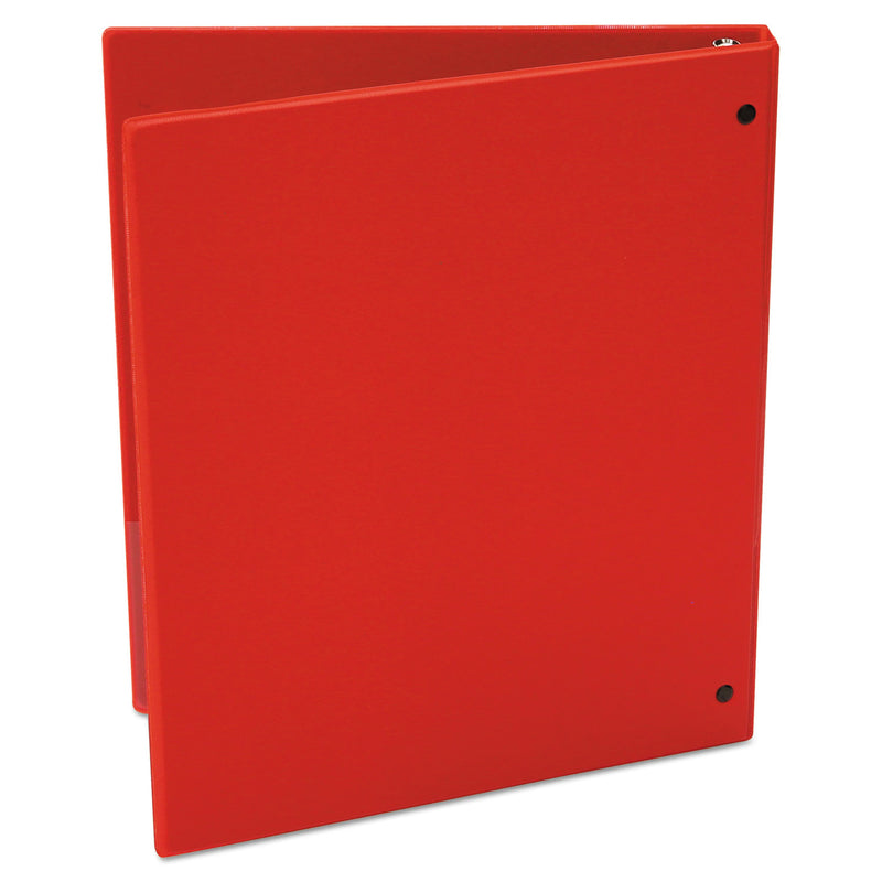 Universal Economy Non-View Round Ring Binder, 3 Rings, 0.5" Capacity, 11 x 8.5, Red