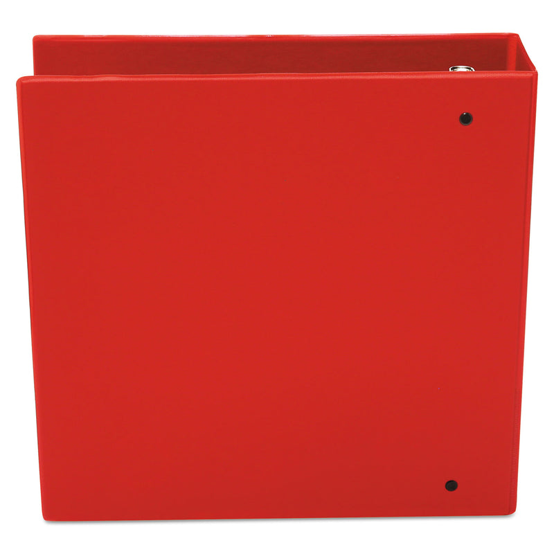 Universal Economy Non-View Round Ring Binder, 3 Rings, 3" Capacity, 11 x 8.5, Red