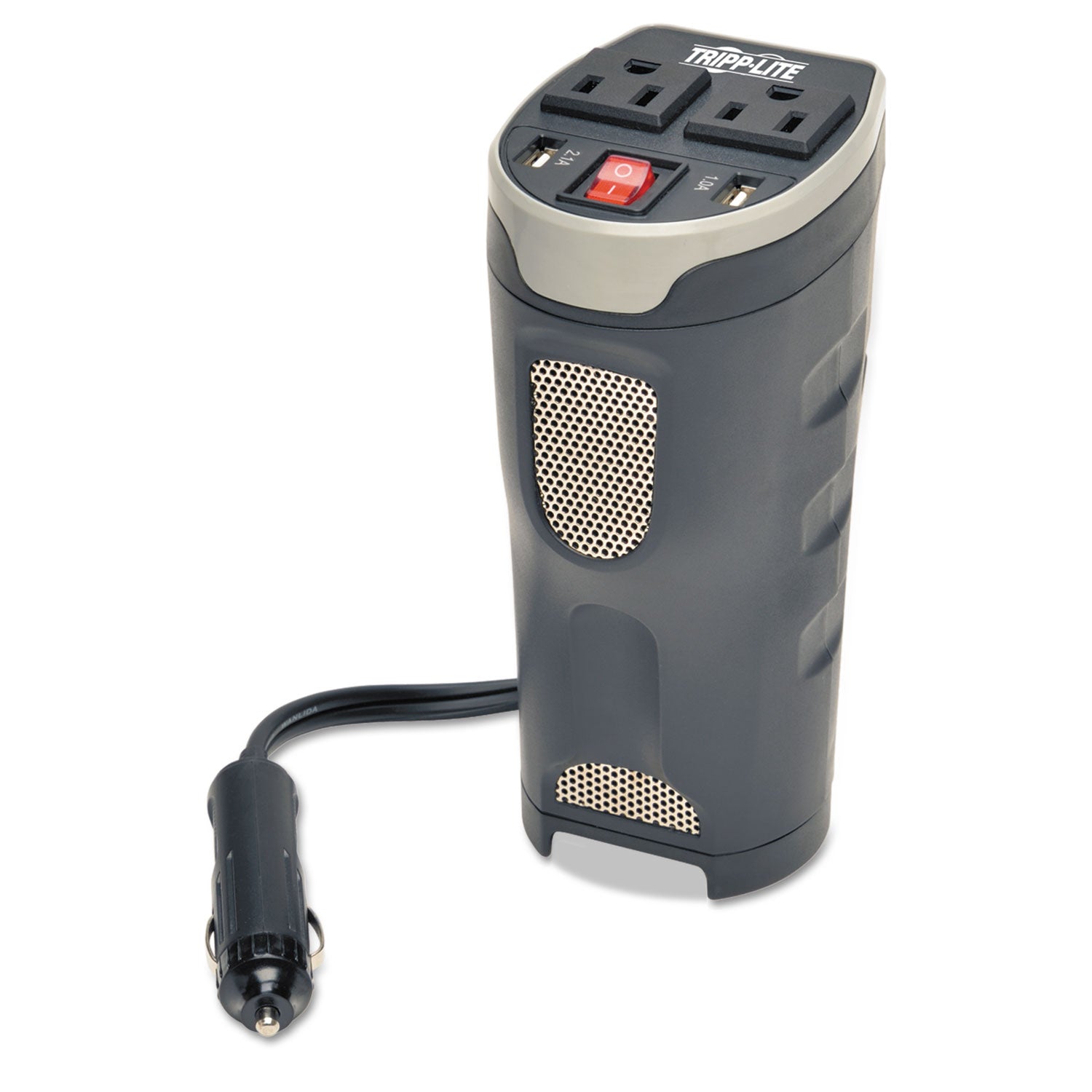 PowerVerter Ultra-Compact Car Inverter, 200W, 2 Outlets, 2 USB Charging ...