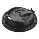 Dart Optima Reclosable Lids for Paper Hot Cups, Fits 10 oz to 24 oz Cups, Black, 1,000/Carton