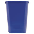 Rubbermaid Large Deskside Recycle Container with Symbol, Rectangular, Plastic, 41.25 qt, Blue