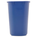 Rubbermaid Small Deskside Recycling Container, Rectangular, Plastic, 13.63 qt, Blue
