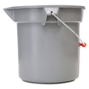 Rubbermaid 14 Quart Round Utility Bucket, Plastic, Gray, 12" dia