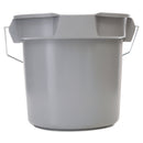 Rubbermaid 14 Quart Round Utility Bucket, Plastic, Gray, 12" dia