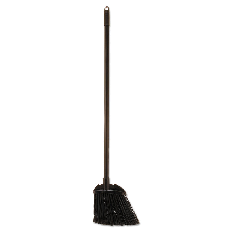 Rubbermaid Angled Lobby Broom, Poly Bristles, 35" Handle, Black