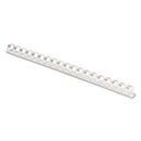 Fellowes Plastic Comb Bindings, 1/2" Diameter, 90 Sheet Capacity, White, 100/Pack