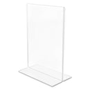 deflecto Classic Image Double-Sided Sign Holder, 5 x 7 Insert, Clear
