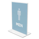 deflecto Classic Image Double-Sided Sign Holder, 5 x 7 Insert, Clear