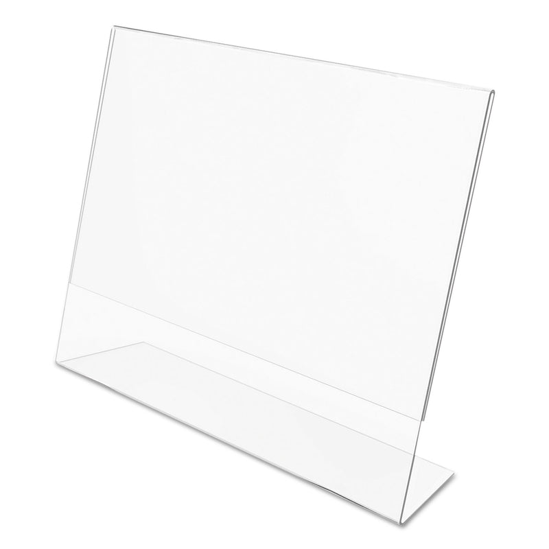 deflecto Classic Image Slanted Sign Holder, Landscaped, 11 x 8.5 Insert, Clear
