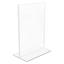 deflecto Classic Image Double-Sided Sign Holder, 5 x 7 Insert, Clear