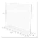 deflecto Classic Image Double-Sided Sign Holder, 11 x 8.5 Insert, Clear