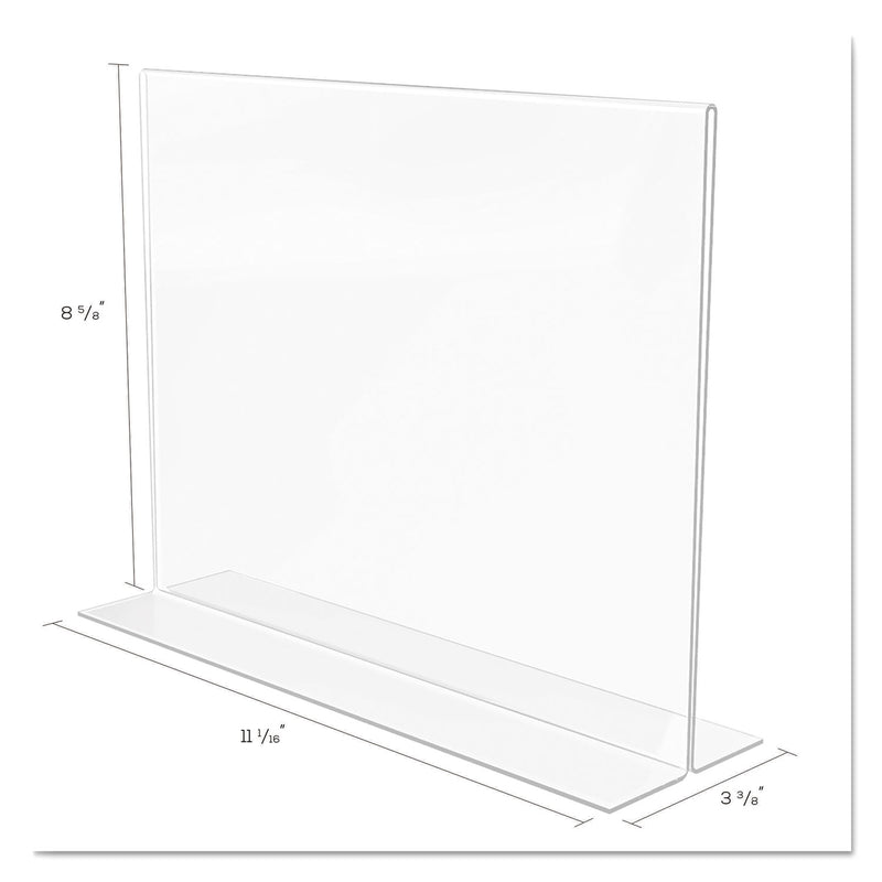 deflecto Classic Image Double-Sided Sign Holder, 11 x 8.5 Insert, Clear