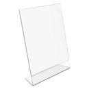 deflecto Classic Image Slanted Sign Holder, Portrait, 8.5 x 11 Insert, Clear
