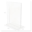 deflecto Classic Image Double-Sided Sign Holder, 5 x 7 Insert, Clear