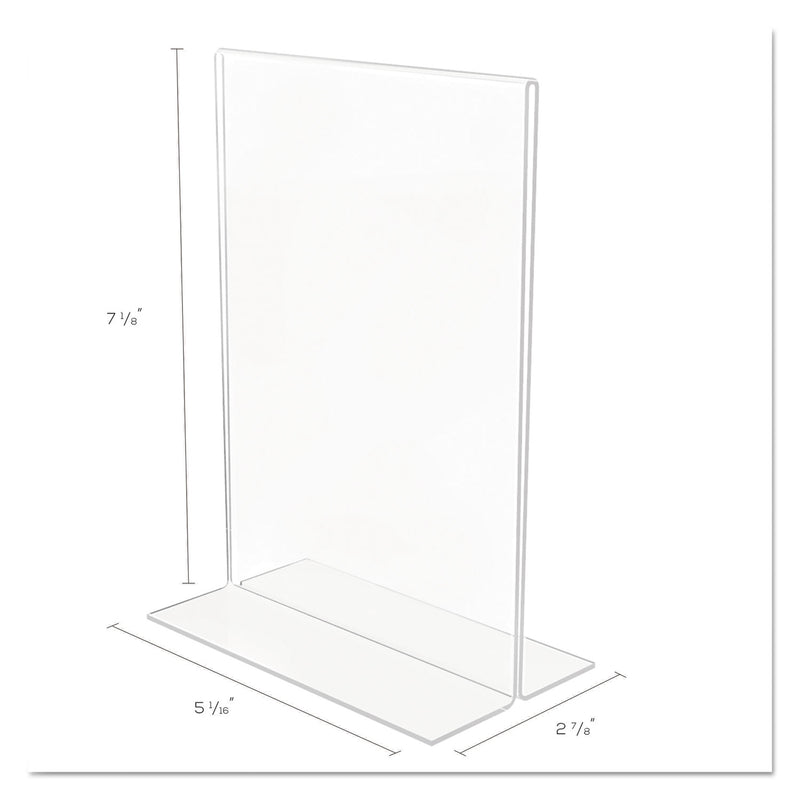 deflecto Classic Image Double-Sided Sign Holder, 5 x 7 Insert, Clear