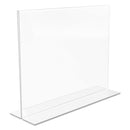 deflecto Classic Image Double-Sided Sign Holder, 11 x 8.5 Insert, Clear