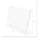 deflecto Classic Image Slanted Sign Holder, Landscaped, 11 x 8.5 Insert, Clear