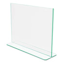 deflecto Superior Image Premium Green Edge Sign Holders, 11 x 8.5 Insert, Clear/Green