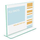 deflecto Superior Image Premium Green Edge Sign Holders, 11 x 8.5 Insert, Clear/Green