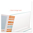 deflecto Superior Image Premium Green Edge Sign Holders, 11 x 8.5 Insert, Clear/Green