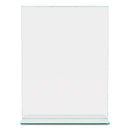 deflecto Superior Image Premium Green Edge Sign Holders, 8.5 x 11 Insert, Clear/Green