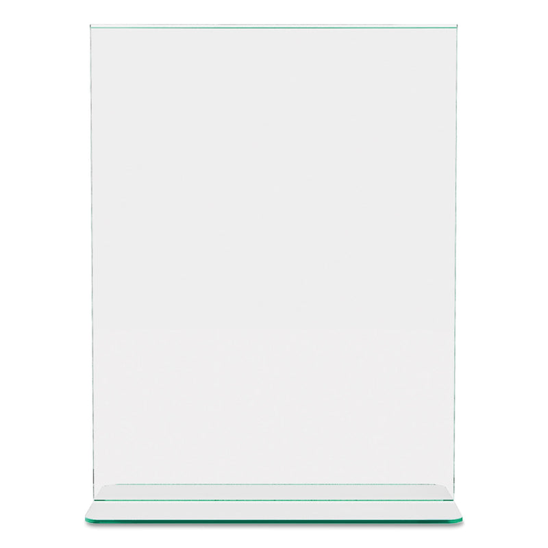 deflecto Superior Image Premium Green Edge Sign Holders, 8.5 x 11 Insert, Clear/Green